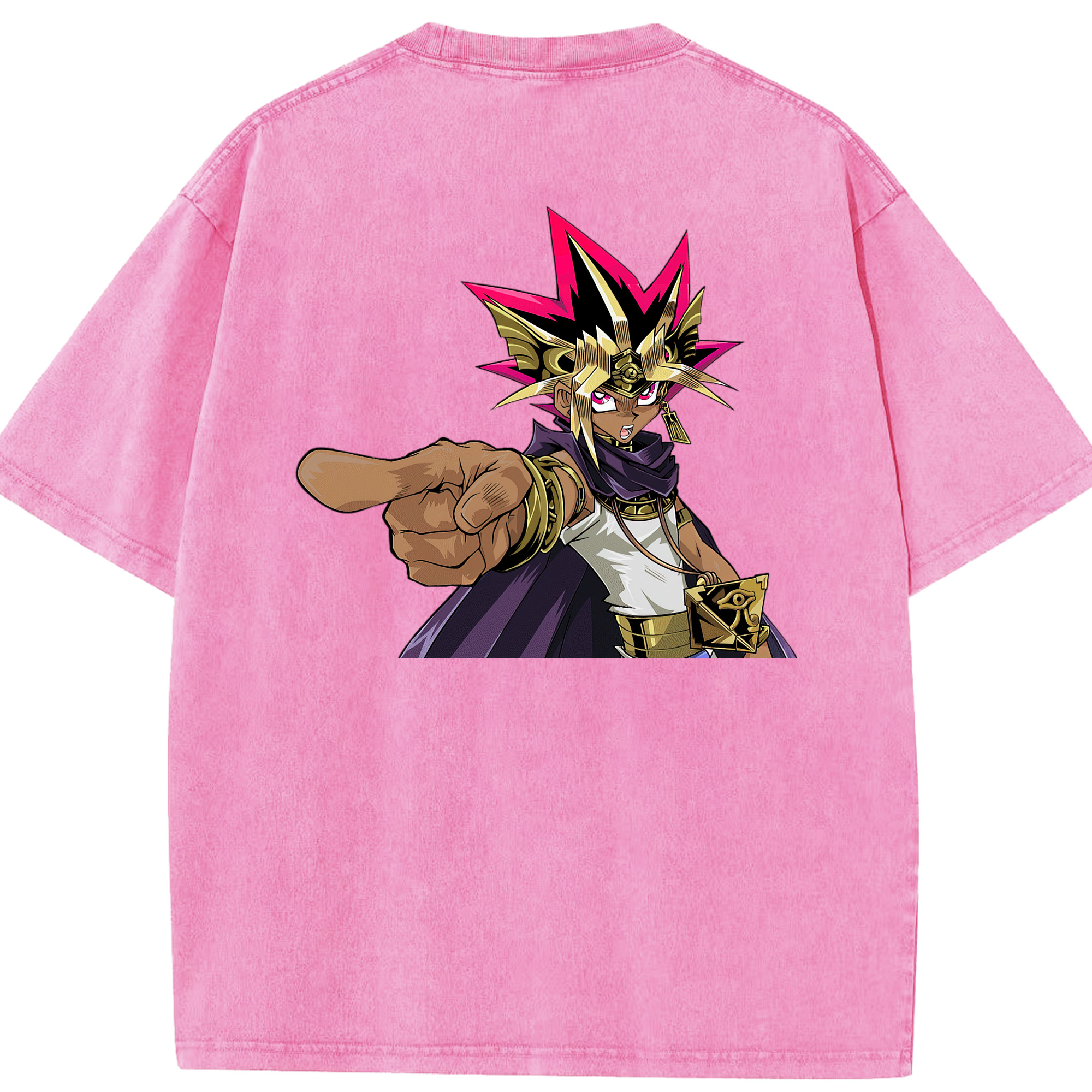 （画像用） 遊☆戯☆王 Yu-Gi-Oh! 綿100% ヴィンテージ風 半袖Tシャツ（背面プリント）